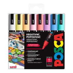 Akrylové fixky POSCA 5M pastelové farby 8 ks