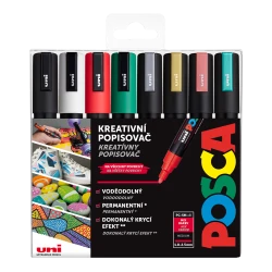 Akrylové fixky POSCA 5M Christmas 8 ks