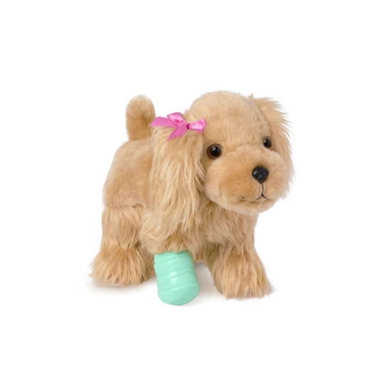 Roztomilý kokeršpaniel v kabelke s veterinárskou sadou