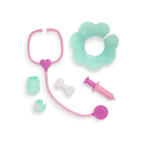 Roztomilý kokeršpaniel v kabelke s veterinárskou sadou