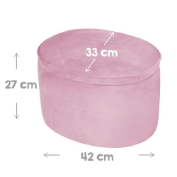 Detský taburet s úložným priestorom Lil Sofa Ružová