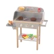 Detský drevený gril BBQ s doplnkami Sivá/natur