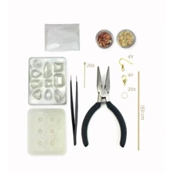 Výroba šperkov - Šperky z cementu a zlatej fólie