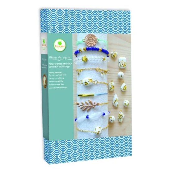 Kreativna suprava Lovely Box – Naramky a sperky z cementu a zlatej folie pre deti