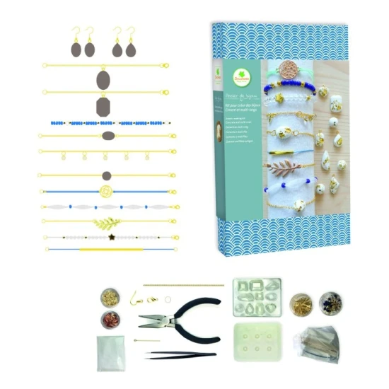 Kreativna suprava Lovely Box – Naramky a sperky z cementu a zlatej folie pre deti