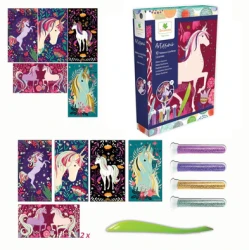 Tvorenie s trblietavým pieskom Jednorožce