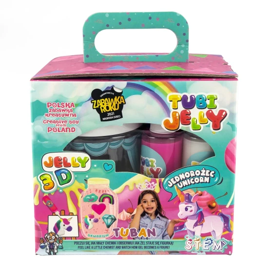 Tubi Jelly Kreatívny set s akváriom XL Jednorožec na tvorbu 3D figúrok