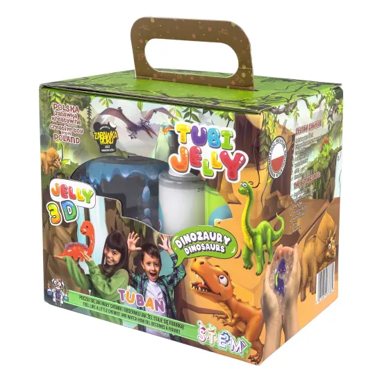 Tubi Jelly Kreatívny set s akváriom XL Dinosaury na tvorbu 3D figúrok