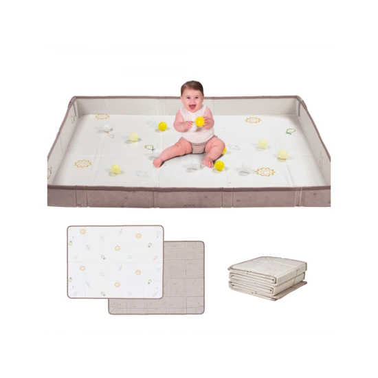 Hracia podložka penová s loptičkami Brown Beige – Taf Toys 13505TAF