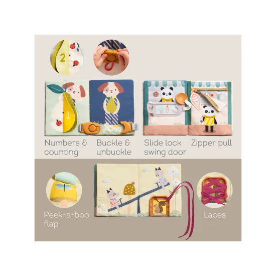 Taf Toys: Kreatívna knižka s aktivitami pre deti od 18 mesiacov