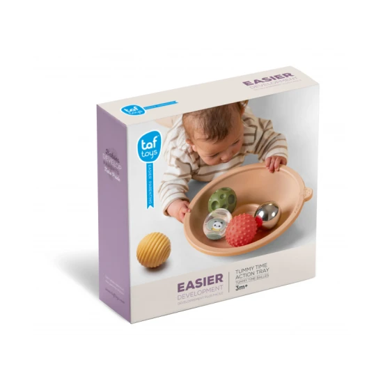 Prvé hry na brušku? Miska Taf Toys je ideálny začiatok