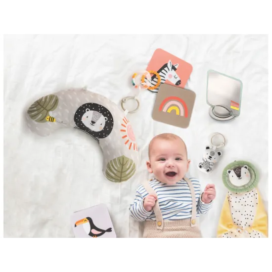 Úžasný darčekový box obsahuje špeciálne navrhnutú sadu hračiek pre novorodencov. Ideálny darček od narodenia!