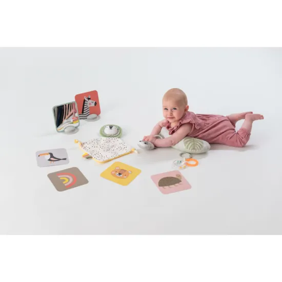 Úžasný darčekový box obsahuje špeciálne navrhnutú sadu hračiek pre novorodencov. Ideálny darček od narodenia!