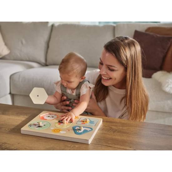 Puzzle so zvukmi drevené Farmers Funday