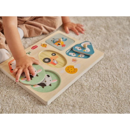 Puzzle so zvukmi drevené Farmers Funday