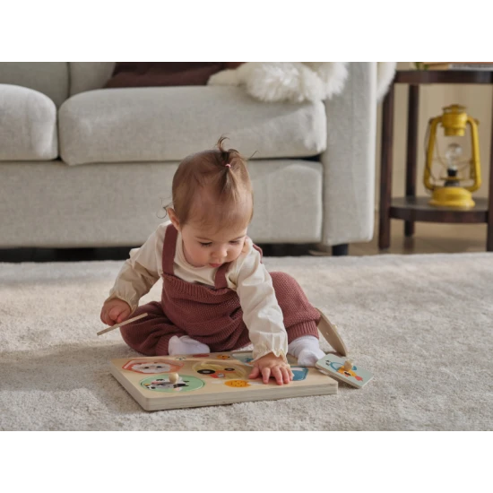 Puzzle so zvukmi drevené Farmers Funday