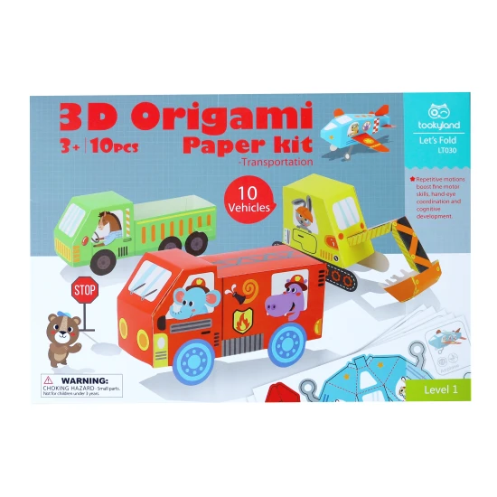 Kreatívna súprava 3D papierové modely Dopravné prostriedky Tookyland