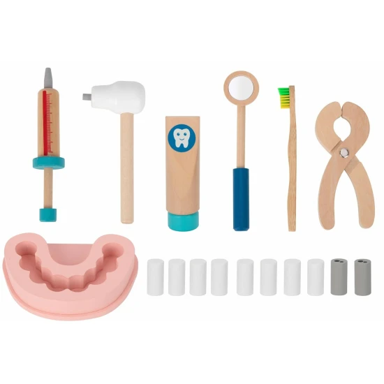 Detský zubársky kufrík s vybavením 18 ks od Tooky Toy