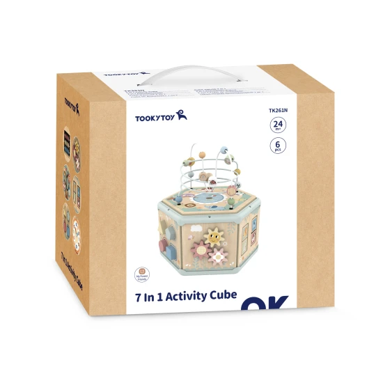 Kocka s aktivitami v pastelovej farbe