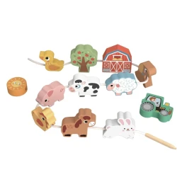 Navliekanie Zvieratká Farma Pastel