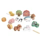 Veľké drevené korálky pre deti Zvieratká Farma