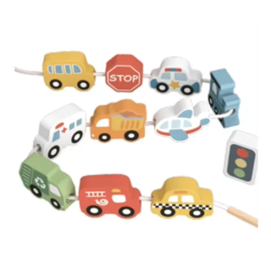 Drevené navliekanie korálikov Doprava Tooky Toy