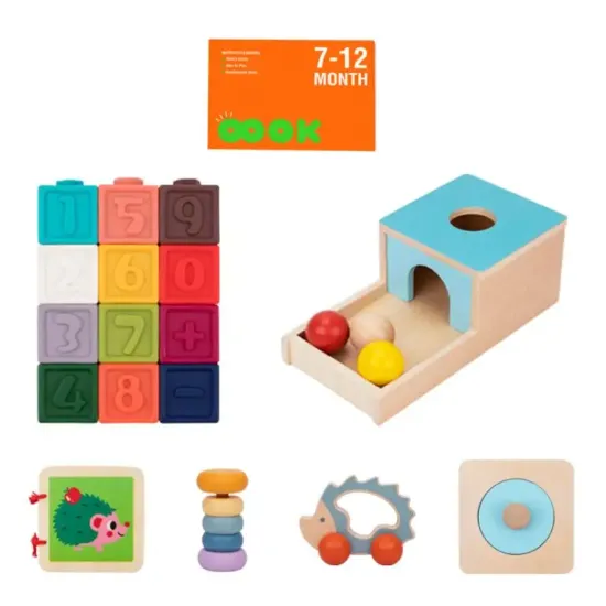 7–12 mesiacov Edukačný box Mini Montessori hračky pre bábätká Tooky Toy