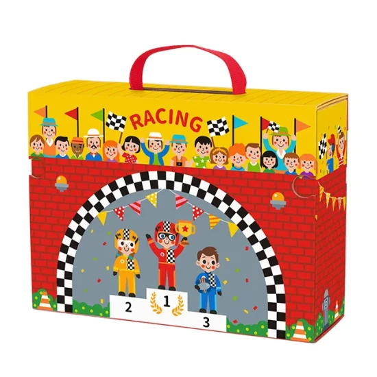 Pretekárská dráha puzzle v kufríku Tooky Toy