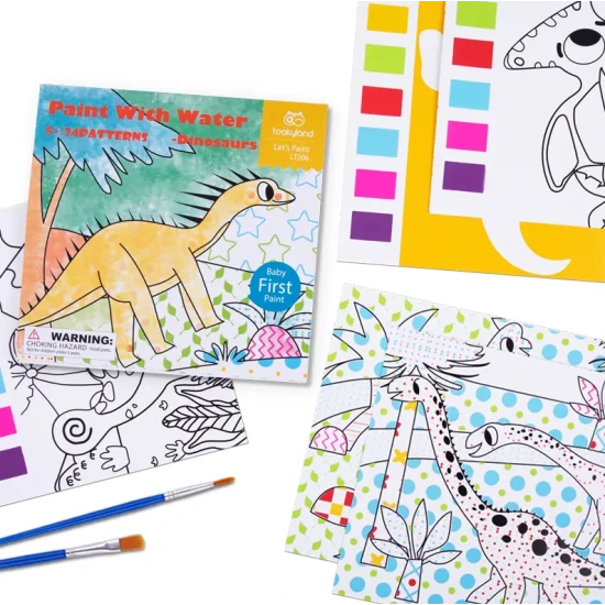 Maľovanie vodou Dinosaury Akvarelové omaľovánky Tookyland