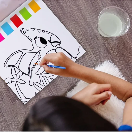 Maľovanie vodou Dinosaury Akvarelové omaľovánky Tookyland