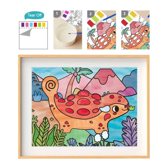 Maľovanie vodou Dinosaury Akvarelové omaľovánky Tookyland