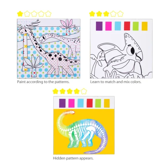 Maľovanie vodou Dinosaury Akvarelové omaľovánky Tookyland