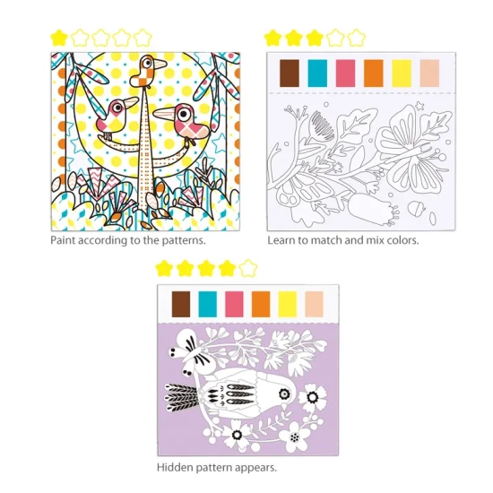 Maľovanie vodou Záhrada Akvarelové omaľovánky Tookyland