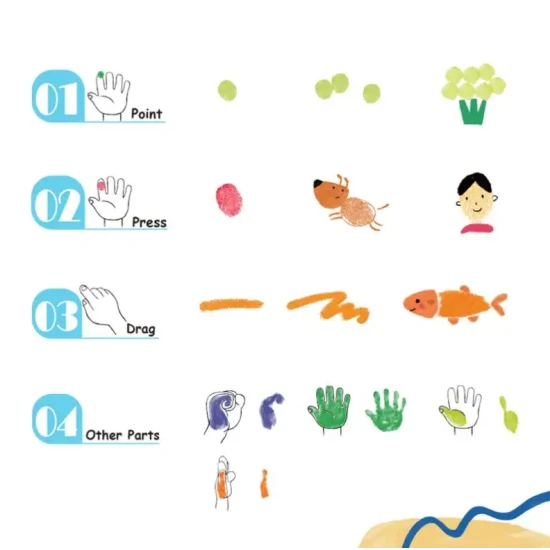 Omaľovánky pre prstové farby pre deti Svet Tookyland