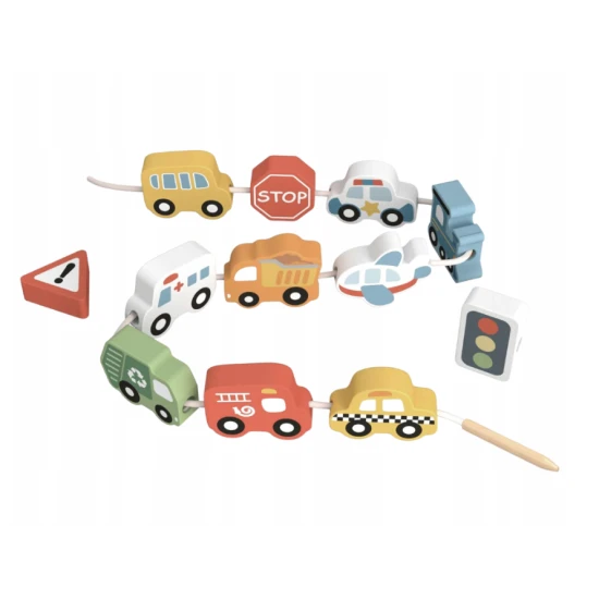 Drevené navliekanie korálikov Doprava Tooky Toy