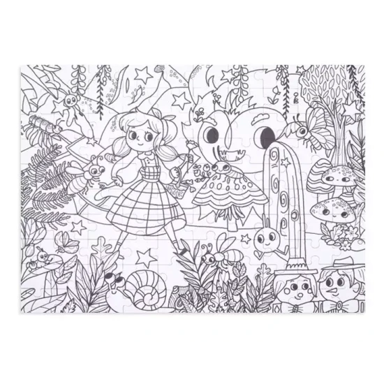 Vyfarbovacie puzzle pre deti Utajená záhrada Tookyland