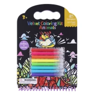 Zamatové maľovanie Zvieratká 6 obrázkov 8 fixiek