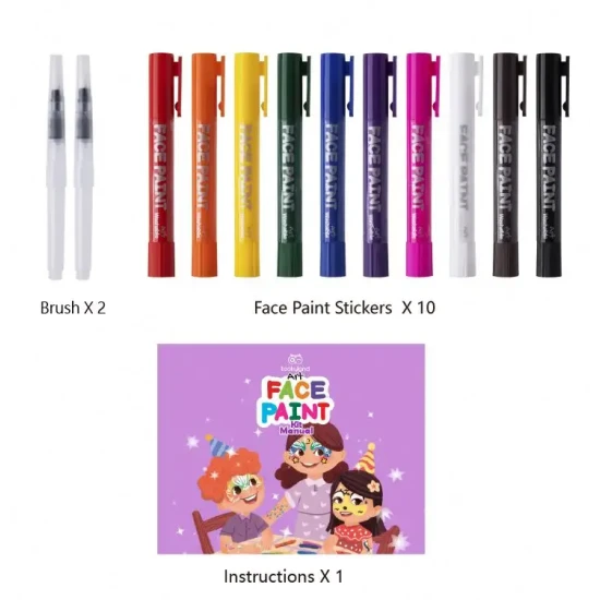 Veselé farby na tvár 10 ks Tooky Toy