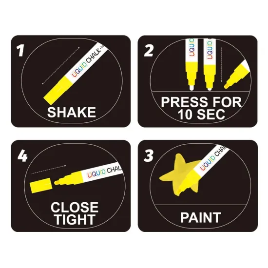 Kriedové fixky na tabuľu