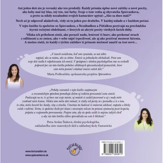 Detská kniha Spievankovo s príbehmi o emóciách, ročných obdobiach a rozvoji empatie
