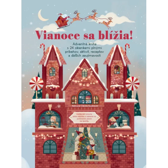 Adventná kniha pre deti s okienkami, aktivitami, básničkami, piesňami a vianočnými receptami