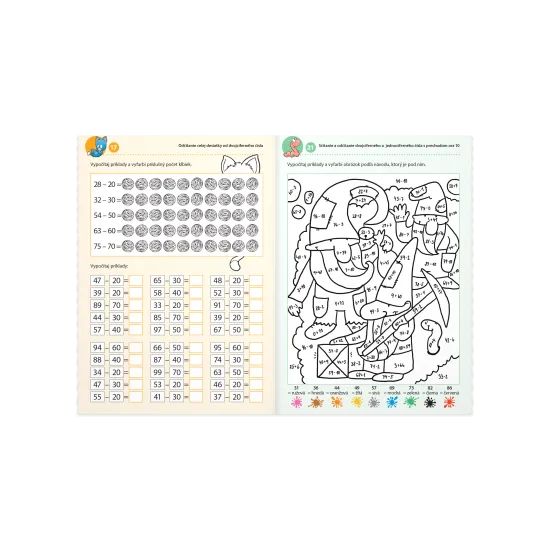 Pracovný zošit pre 2. ročník ZŠ na upevňovanie matematiky preberanej v škole.