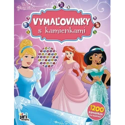 Disney Princezné - Vymaľovanky s kamienkami