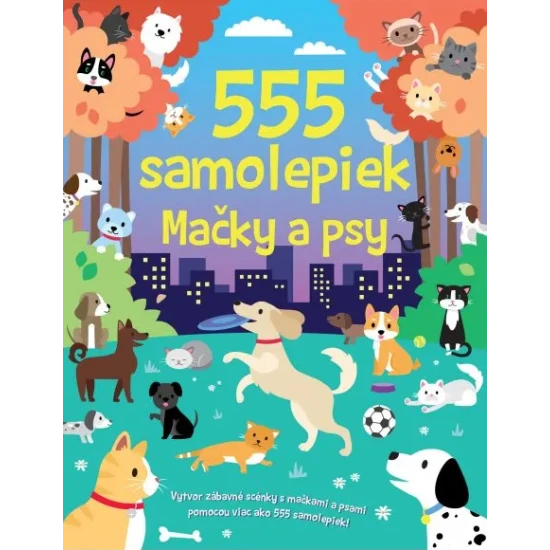 Nálepkový zošit s viac ako 555 samolepkami mačiek a psov.