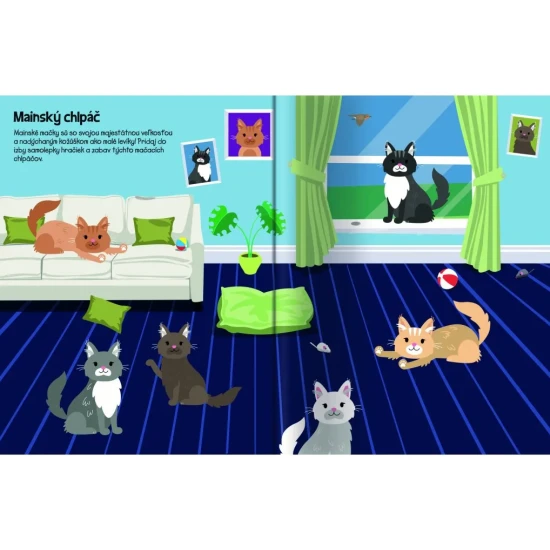 Nálepkový zošit s viac ako 555 samolepkami mačiek a psov.