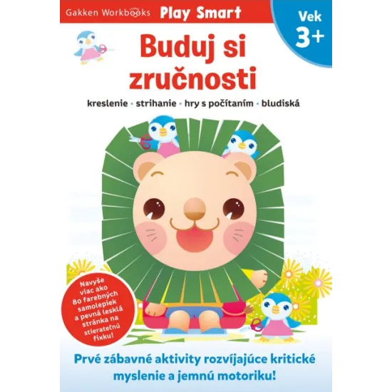 Ideálny pracovný zošit pre detské ručičky! Viac ako 80 nálepiek, aktivít na rozvoj zručností prostredníctvom hier a zábavných úloh.