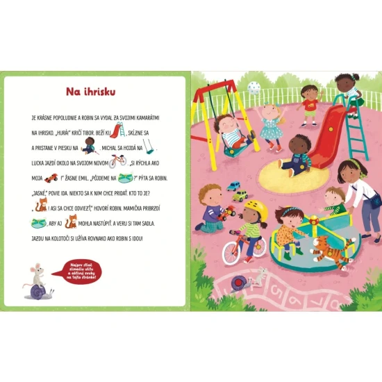 Interaktívna detská kniha so siedmimi maľovanými príbehmi, obrázkami a zvukovými tlačidlami