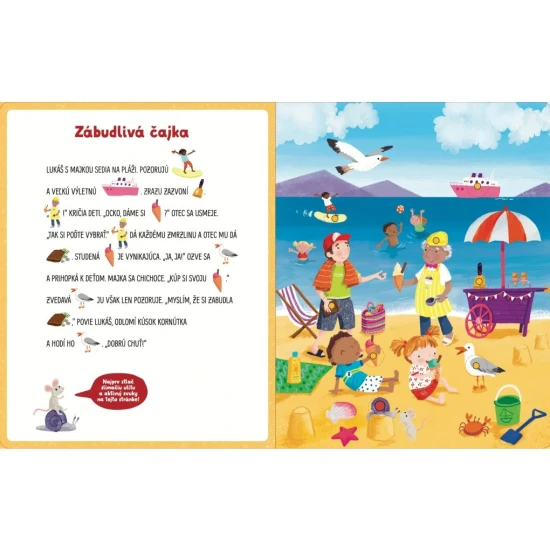 Interaktívna detská kniha so siedmimi maľovanými príbehmi, obrázkami a zvukovými tlačidlami