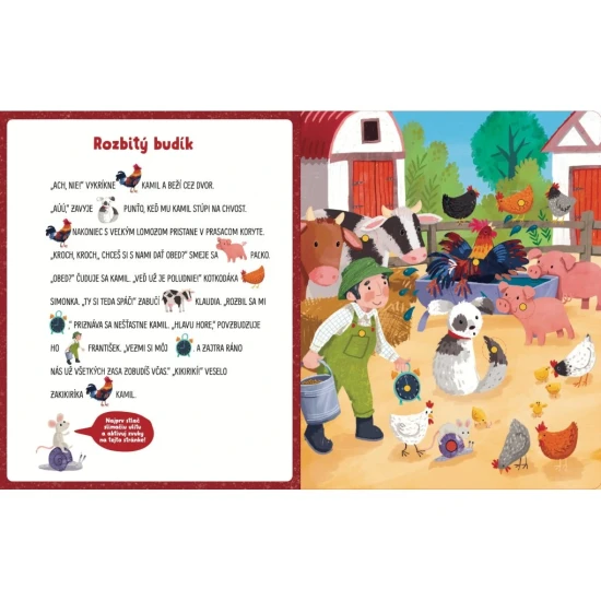 Interaktívna detská kniha so siedmimi maľovanými príbehmi, obrázkami a zvukovými tlačidlami