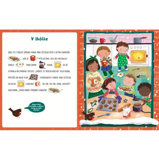 Interaktívna vianočná kniha pre deti so zvukmi, obrázkami a veľkými písmenami